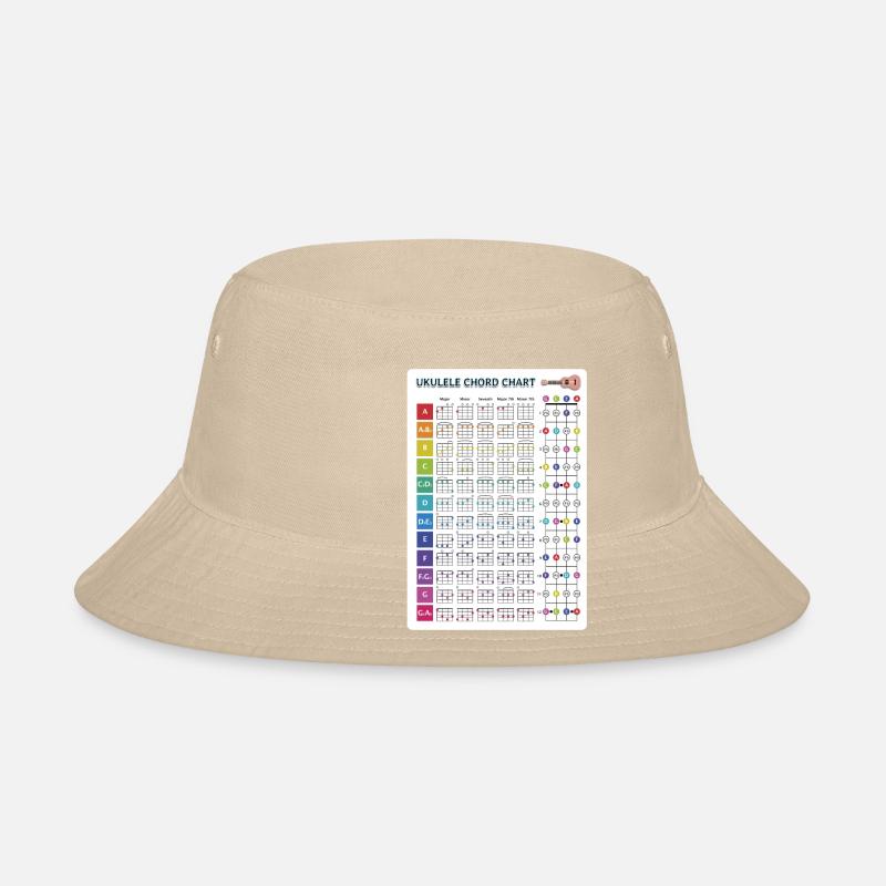 Ukulele chord chart' Bucket Hat 